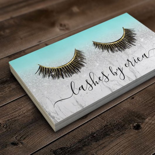 Wimper Technicus Turquoise Marble Lash Loyaliteit Klantenkaartje