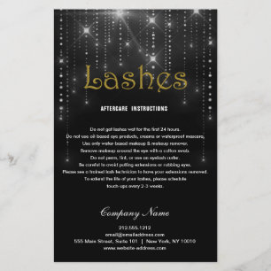 Wimpern NACHBEHANDELING instructies folder Flyer