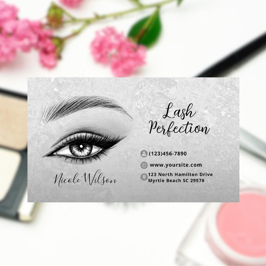 Wimpers en Brows Schoonheid Make-up Visitekaartje