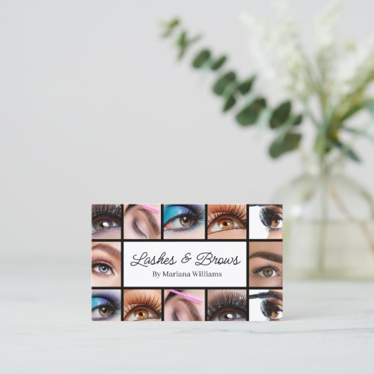 wimpers en wenkbrauwen 12 foto's make-up artiest s visitekaartje (Staand voorkant)