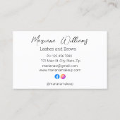 wimpers en wenkbrauwen 12 foto's make-up artiest s visitekaartje (Achterkant)