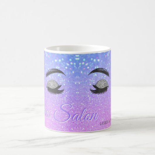 Wimpers en wenkbrauwen studio sparkle glitter ombr koffiemok (Center)