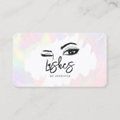 Wimpers Eyes Brows Roos Holografische Pastel Uniqu Contactkaartje (Voorkant)