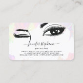 Wimpers Eyes Brows Roos Holografische Pastel Uniqu Contactkaartje (Achterkant)