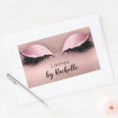 Wimpers Make-up Blush Roze Rechthoekige Sticker (Envelop)