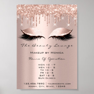 Wimpers Make-up Openingstijden Salon Roos Drips Sp Poster