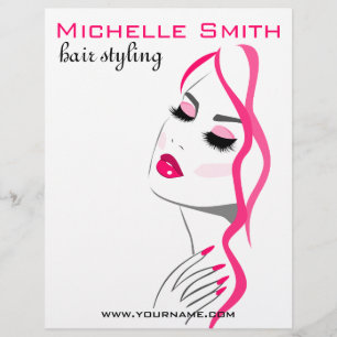 Wimpers Manicure Haar Roze Meisje Beauty Branding Flyer