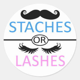 Wimpers of Staches geslacht onthullen stickers