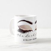 Wimpers Uitbreiding Beauty Studio White Eyes Glitt Koffiemok (Voorkant links)
