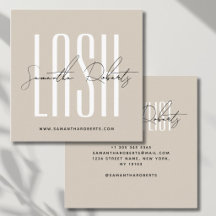 Wimperstylist moderne typografie script beige