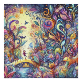 Wimsical kerstviering perfect poster