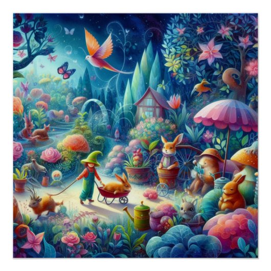 Wimsical tuin perfect poster (Voorkant)