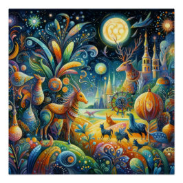 Wimsical tuin perfect poster