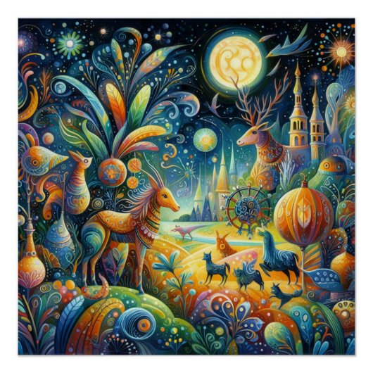 Wimsical tuin perfect poster (Voorkant)