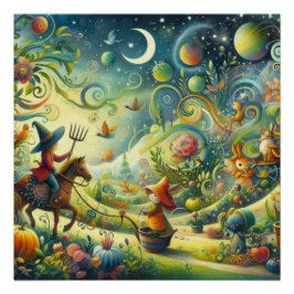 Wimsical tuin perfect poster