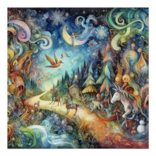 Wimsical tuin perfect poster