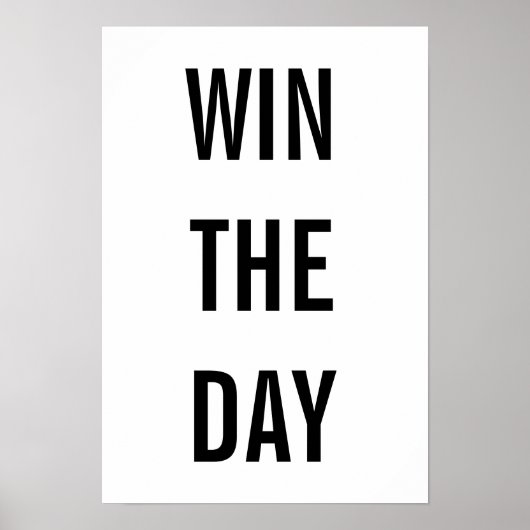 Win de dag poster (Voorkant)