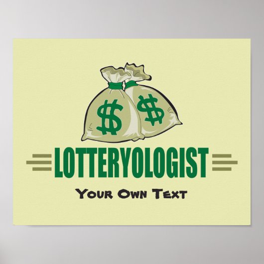Win de loterij! Funny Lottery Player's Poster (Voorkant)