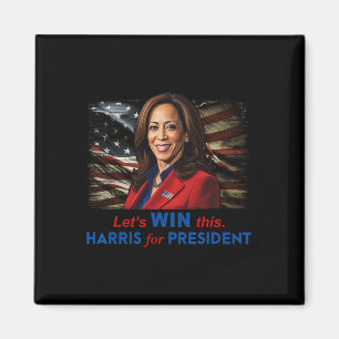 Win deze Harris voor President Kamala Harris 2024 Magneet