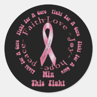 Win deze strijd tegen kanker ronde sticker