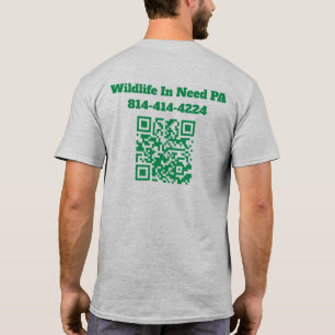 WIN Logo Heren t-shirt met QR-code op achterkant