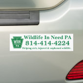 WIN LOGO + Telefoonnummer bumpersticker (Op auto)