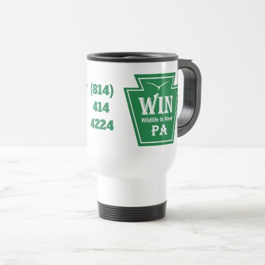 WIN Logo Travel Mug (Devant droit)