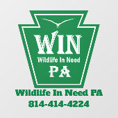 WIN Logo Window Cling Raamsticker (Vel)