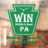 WIN Logo Window Cling Raamsticker (Vel 2)