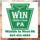 WIN Logo Window Cling-White background Raamsticker (Vel 2)