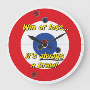 "Win of verlies..." Curler's klok - (rood)