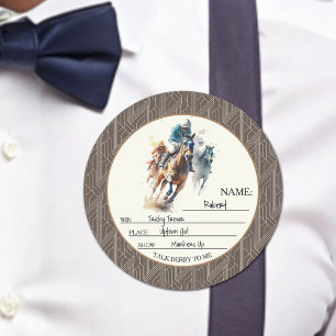 Win Place Show Wagering Ronde Sticker