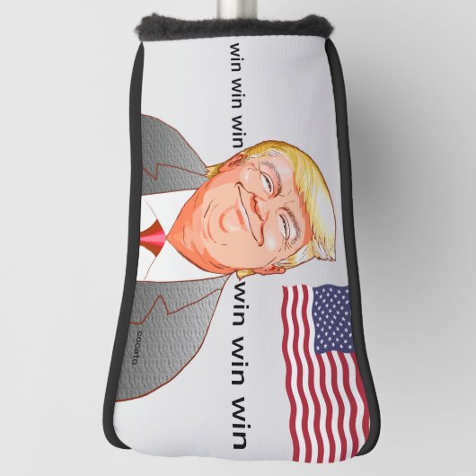 win win win。笑顔が素敵な”ドナルドトランプ” golfheadcover (Draai 90)
