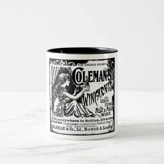 Wincarnis Tonic Ad Tweekleurige Koffiemok (Center)