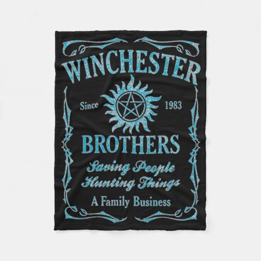 Winchester Brothers sinds 1983 ( lichtblauw ) Fleece Deken (Voorkant)