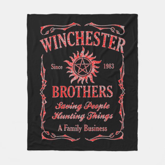 Winchester Brothers sinds 1983 (rood) Fleece Deken (Voorkant)