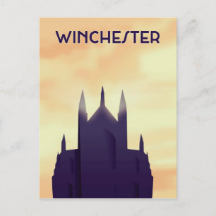 Winchester Cathedral-reisposter poster afdrukken Briefkaart