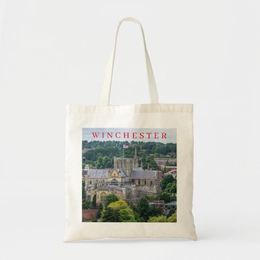 Winchester Cathedral uitzicht canvas tas (Voorkant)