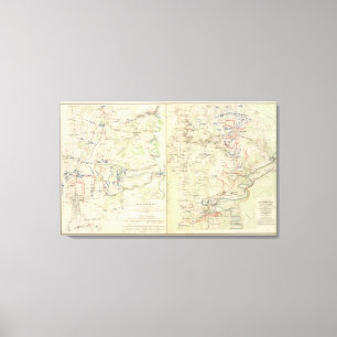 Winchester, Fisher's Hill, Cedar Creek Canvas Afdruk