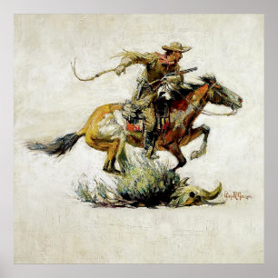 “Winchester Horse and Rider” door Philip R Goodwin Poster