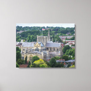 Winchester kathedraal uitzicht canvas print