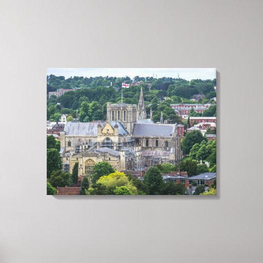 Winchester kathedraal uitzicht canvas print (Voorkant)