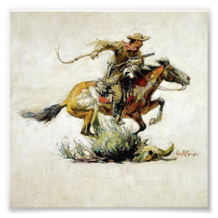 “Winchester Paard en Ruiter” door Philip R Goodwin Foto Afdruk