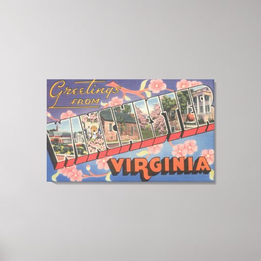 Winchester, Virginia - Large Letter Scenes Canvas Afdruk (Voorkant)