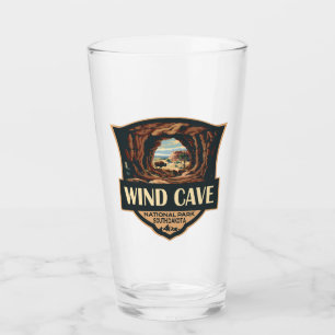 Wind Cave National Park Illustratie Retro Badge Glas