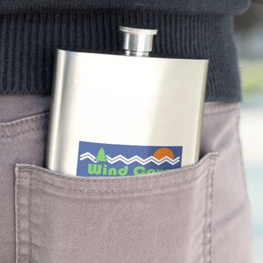 Wind Cave National Park Retro Flacon (Voorbeeld)