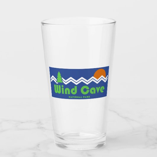 Wind Cave National Park Retro Glas (Voorkant)