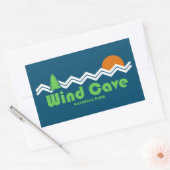 Wind Cave National Park Retro Rechthoekige Sticker (Envelop)