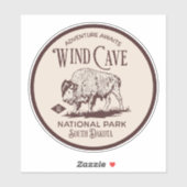 Wind Cave National Park South Dakota Sticker (Vel)