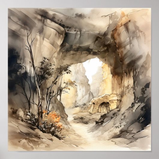 Wind Cave National Park Waterverf Art Print (Voorkant)
